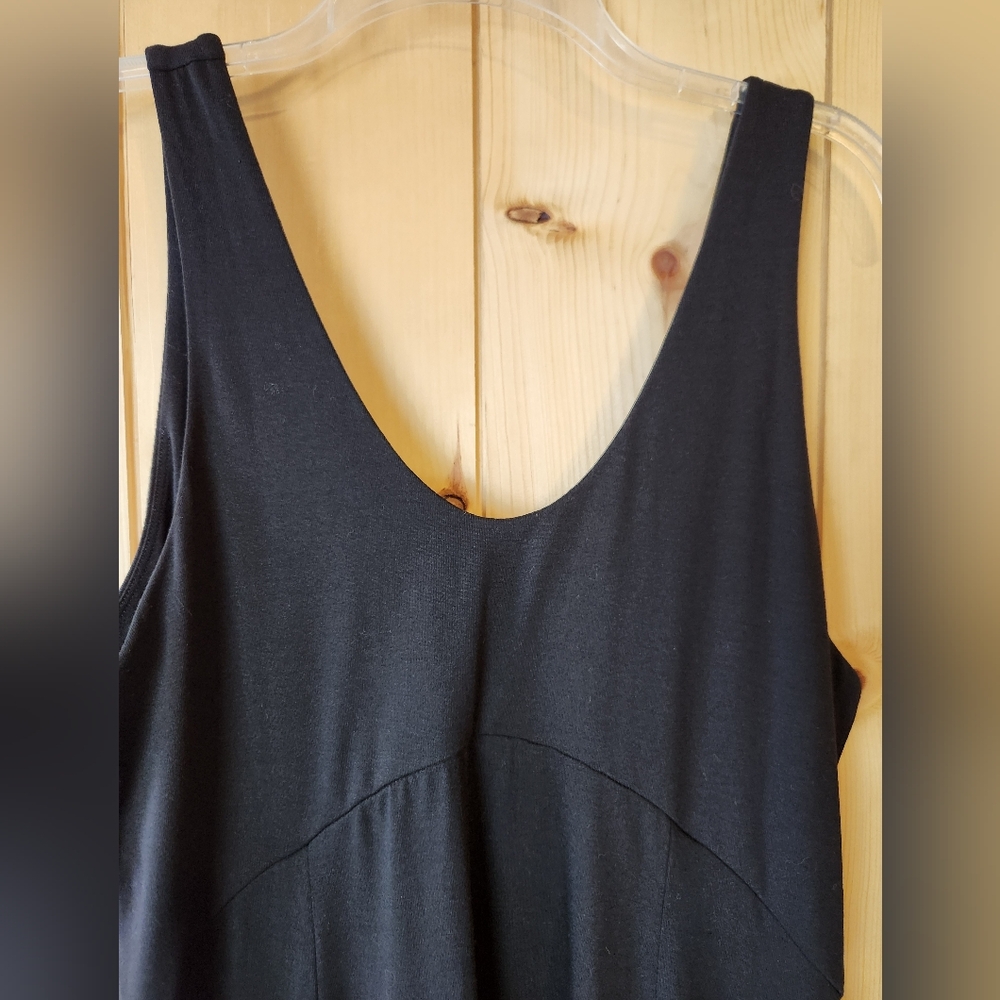 Halara Black U-Neck Backless Split Flowy Maxi Cas… - image 4